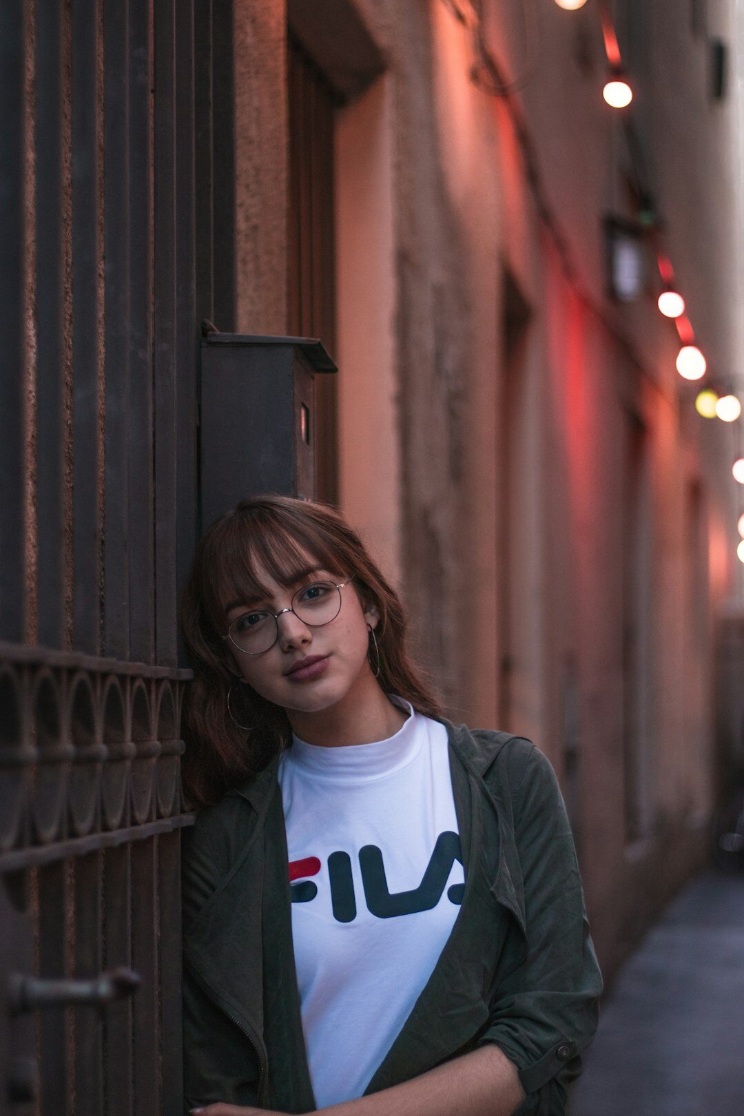 Studio portrait of an Italian-Swiss graphic designer in her thirties